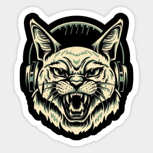 Death Metal Cat Sticker